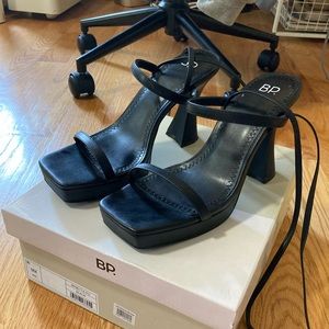Nordstrom BP Netta Platform Sandal - Black, Size 9 ONLY WORN ONCE